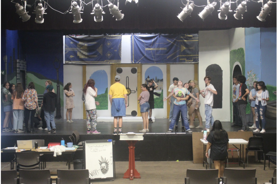 Drama Club rehearses in preparation for the upcoming show.